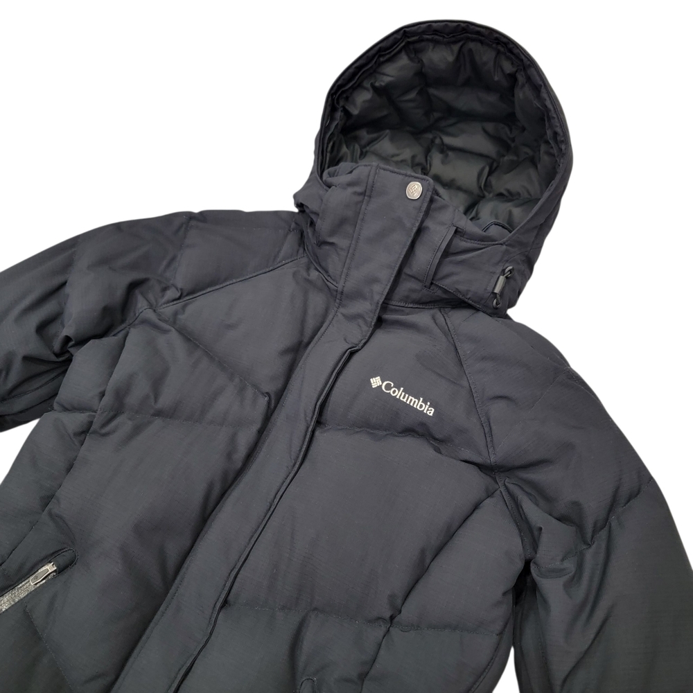 Columbia Lay D Down Puffer Coat Black Down Filled Winter Jacket Youth Size M - Picture 7 of 16